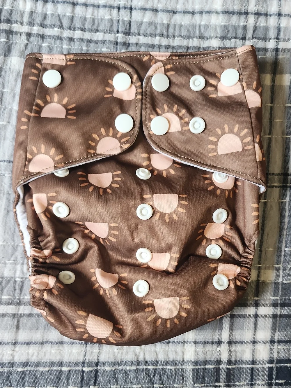 HappyFlute Reusable Cloth Diaper - Pink, White, Brown